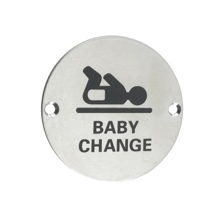 Zoo Hardware Baby Change - 76mm dia - Satin Stainless