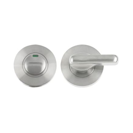 Zoo Hardware Disabled Turn and Release with Indicator complete with escutcheons and 5mm spindle - Grade 304 - Satin Stainless
