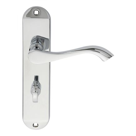 Andros Lever On Wc Backplate - Polished Chrome