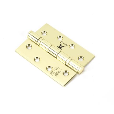 Polished Brass 4" Ball Bearing Butt Hinge (pair) ss