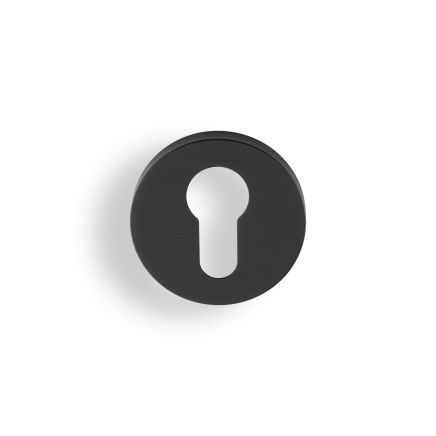 Valli Euro Profile Push-on Round Rosette Escutcheon - Dark Bronze PVD
