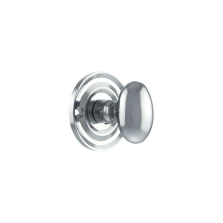 Old English Solid Brass Oval WC Turn and Release - Polished Chrome