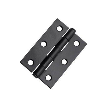 NON CE Mild Steel Butt Hinges - Matt Black