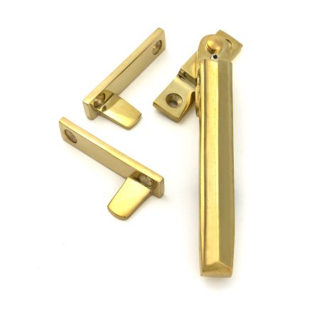 Polished Brass Night-Vent Locking Art Deco Fastener