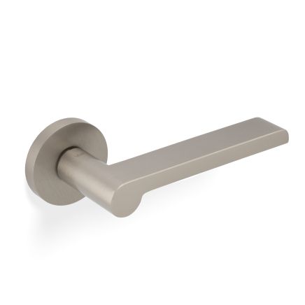 Valli W.W Lever on Round Rosette - Satin Nickel PVD