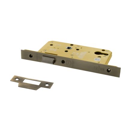 Atlantic DIN Radius Heavy Duty Latch 60mm backset - Antique Brass