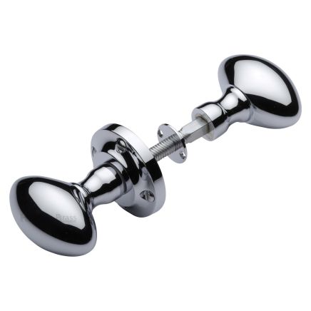 Heritage Brass Suffolk Rim Knob Polished Chrome finish