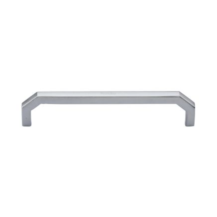 Heritage Brass Cabinet Pull Hex Angular Design 152mm CTC Satin Chrome Finish