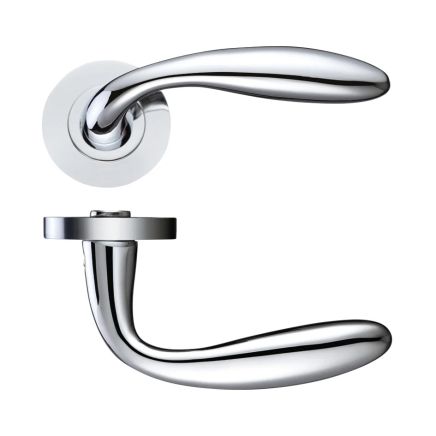 Zoo Hardware Verona lever on round rose - Polished Chrome