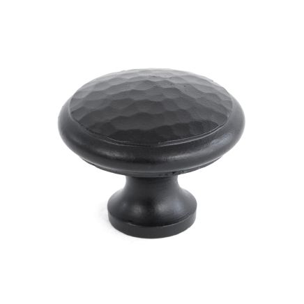 Black Hammered Cabinet Knob - Large