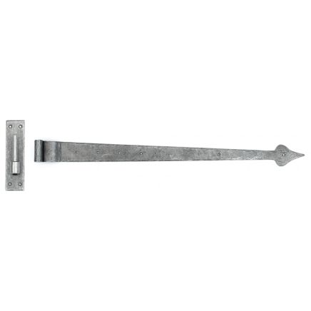Pewter 35" Hook & Band Hinge - Cranked (pair)