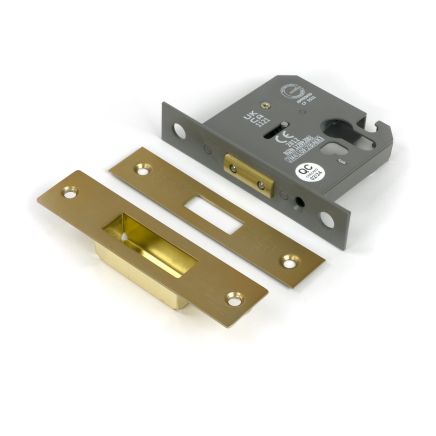 Satin Brass 3" Euro Profile Dead Lock