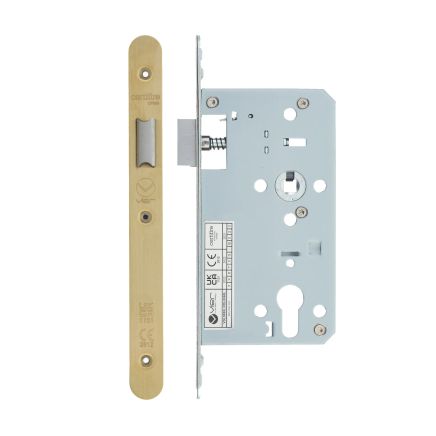 Zoo Hardware 2 Piece - DIN latch - backset 60mm - radius - Satin