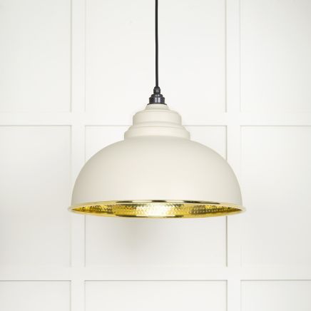 Hammered Brass Harborne Pendant in Teasel