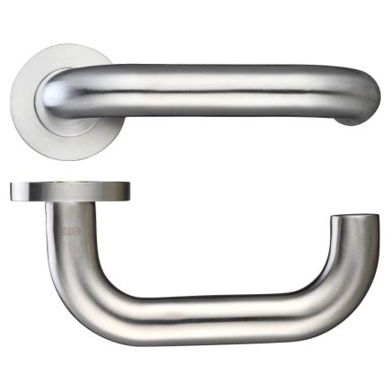 Zoo Hardware 22mm Return to Door Lever on Round Rose - Satin Stainless