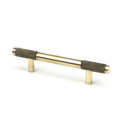 Aged Brass Half Brompton Pull Handle - Small