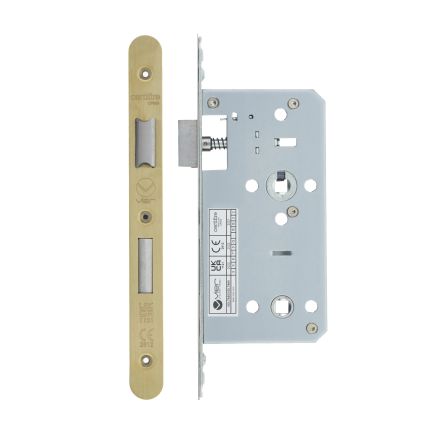 Zoo Hardware 2 Piece - DIN bathroom - 78mm c/c - backset 55mm - radius - Satin