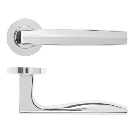 Zoo Hardware Appenine Lever On Round Rose - Polished Chrome