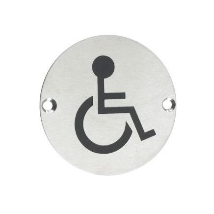 Zoo Hardware Sex Symbol - Disabled - 76mm dia - Satin Stainless
