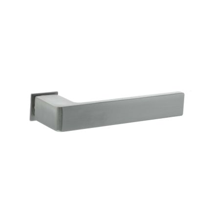 Forme Asti Lever Door Handle on Concealed Square Rose - Satin Chrome (Pair)