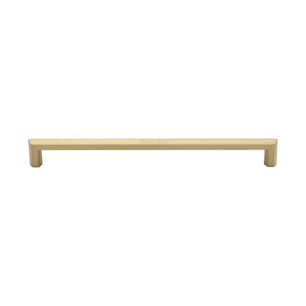 Heritage Brass Door Pull Handle Hexagonal Design 328mm Satin Brass Finish