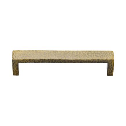 Heritage Brass Cabinet Pull Hammered Wide Metro Design 160mm CTC Antique Brass Finish