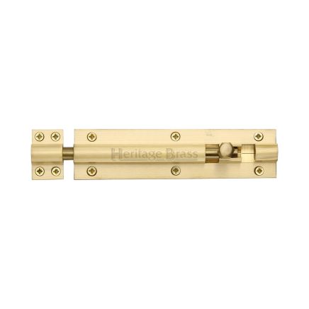 Heritage Brass Door Bolt Straight 6" x 1.5" Satin Brass finish