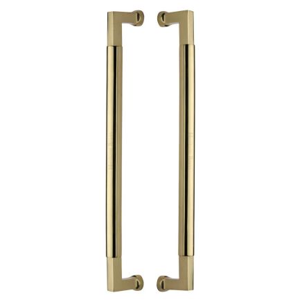 Heritage Brass Door Pull Handle Bauhaus Design 483mm Polished Brass Finish