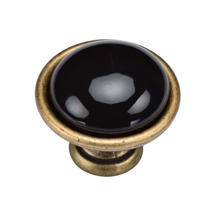 Dome Cabinet Knob 040mm Distressed Brass finish