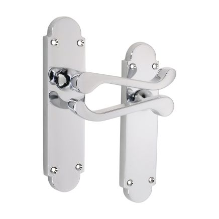Oakley Lever on Backplate Latch Polished Chrome