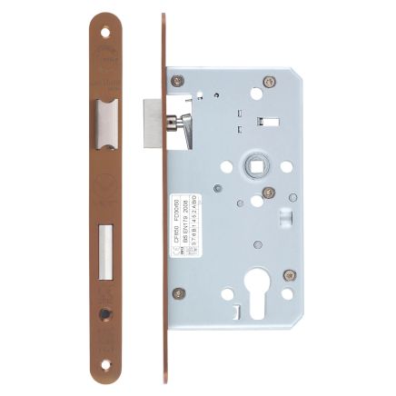 Zoo Hardware Din escape lock - 72mm c/c - backset 60mm - radius - Bronze