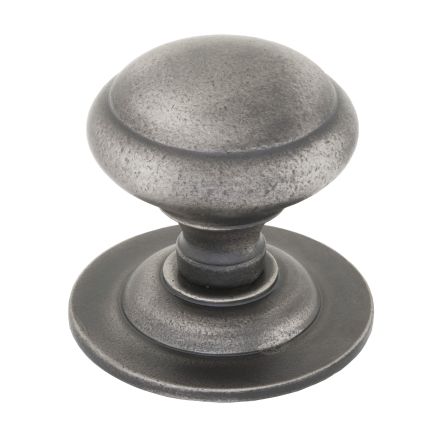 Antique Pewter Round Centre Door Knob