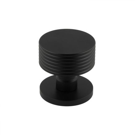Ribbon Black Mortice Knob - By Frelan Hardware - JV802MB