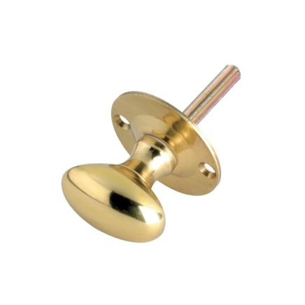 Zoo Hardware Oval Thumb Turn - Rack Bolt 38mm Rose dia. - Brass