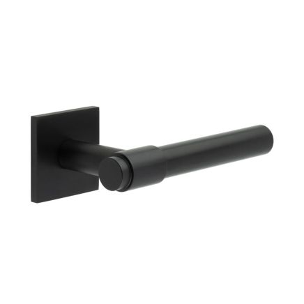 CR-103 Black Sprung Square Rose Door Handle - By Frelan Hardware - CR-103B1MB