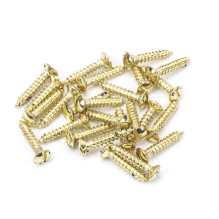 Polished Brass SS 6xÂ¾" Countersunk Raised Head Screws (25)