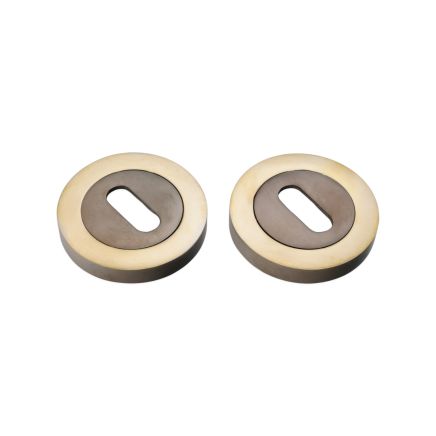 Oval Standard Escutcheon Aged Brass