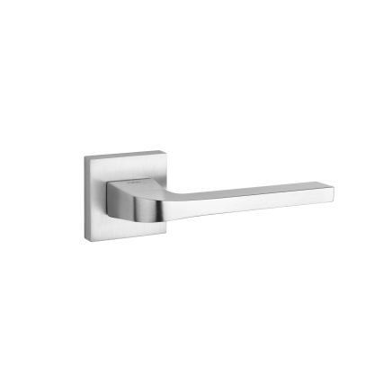 Tupai Rapido CurvaLine Valbona Lever Door Handle on Square Rose - Satin Chrome