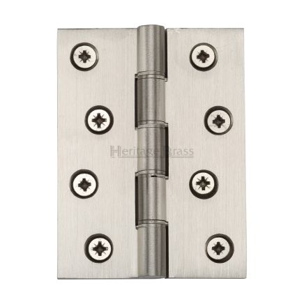 Heritage Brass Hinge Brass with Phosphor Washers 4" x 3" Satin Nickel finish
