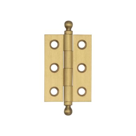 Hoxton Brass Finial Hinges 50x35mm Satin Brass - By Frelan Hardware - HOX800SB