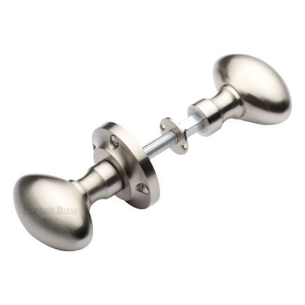 Heritage Brass Suffolk Rim Knob Satin Nickel finish