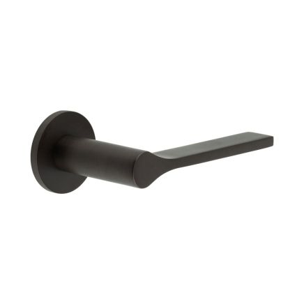 CR-105 Dark Bronze Fixed Dead Round Rose Door Handle - By Frelan Hardware - CR-105A3DB