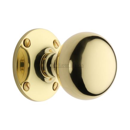 Heritage Brass Mortice Knob Westminster Design Polished Brass Finish