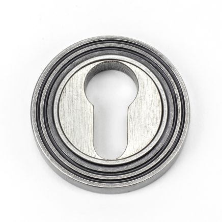 Pewter Round Euro Escutcheon (Beehive Rose)