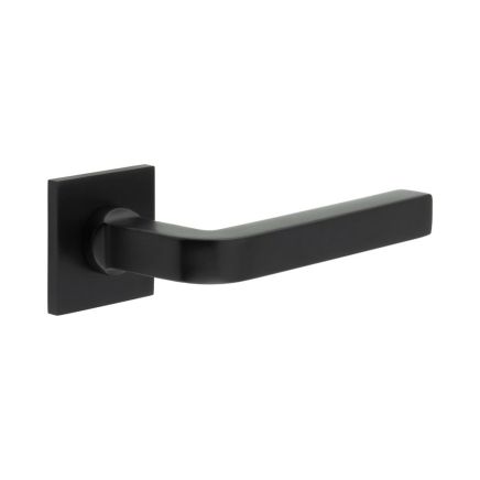CR-104 Black Fixed Dead Square Rose Door Handle - By Frelan Hardware - CR-104B3MB