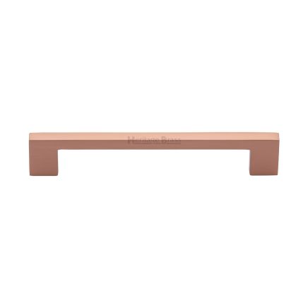 Heritage Brass Cabinet Pull Metro Design 160mm CTC Satin Rose Gold Finish
