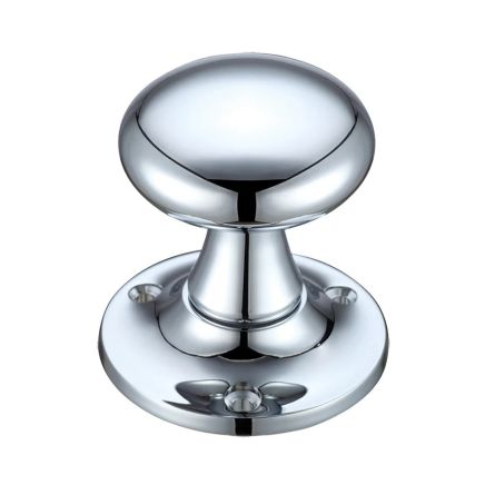Zoo Hardware Mushroom Mortice Knob Furniture 60mm Rose dia. - Polished Chrome