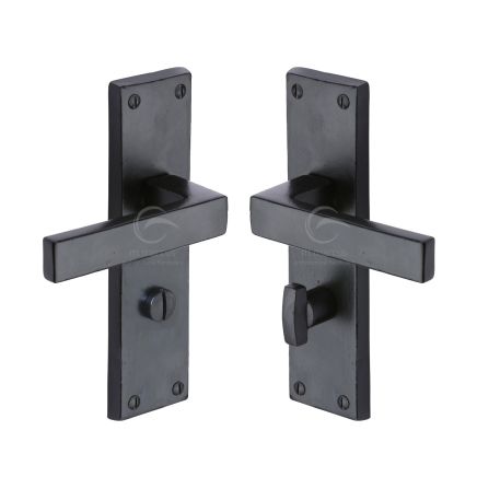 Black Iron Rustic Door Handle Bathroom Set Cheswell Design