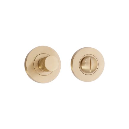 Linear Knurlmond Thumb Turn & Release Satin Brass