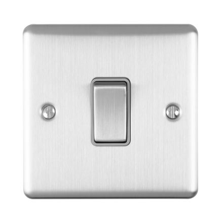 Eurolite Enhance Decorative 1 Gang Switch Satin Stainless Steel